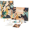 Dabble Paint by Numbers Kit for Adults - Floral Canvas with Acrylic Paint