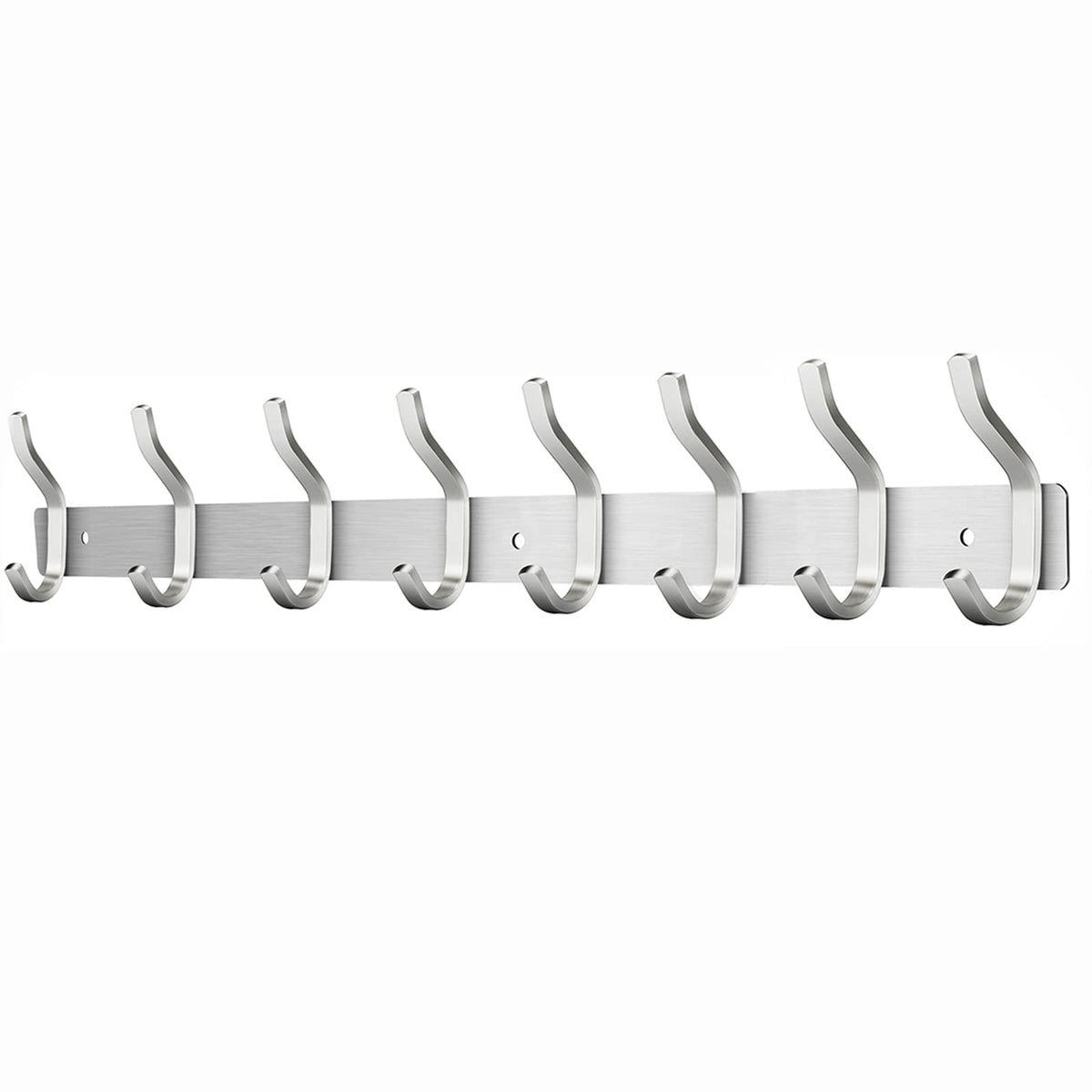 MEIJO Coat Hooks Wall Mounted, Coat Rack Wall Mounted Stainless Steel with 8 Hooks Heavy Duty Coat Hooks for Door, Bedroom, Bathroom, Kitchen - image 1