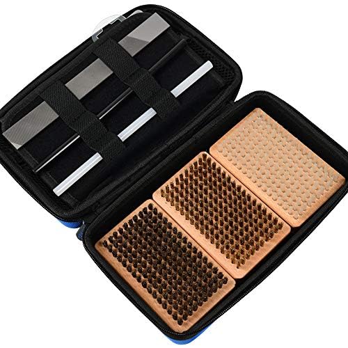 XCMAN Ski Snowboard Waxing Tuning Kit – 3 Brushes, Scrapers & Ptex