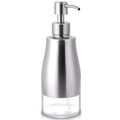 LALA DOLCE Glass Soap Dispenser | Brushed Nickel Stainless Steel - 10oz