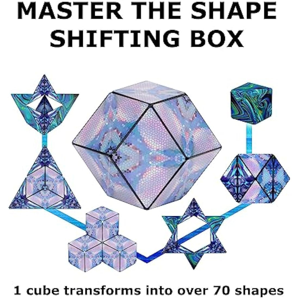 Shashibo Shape Shifting Box - Magnetic Fidget Cube (Mystic Ocean)