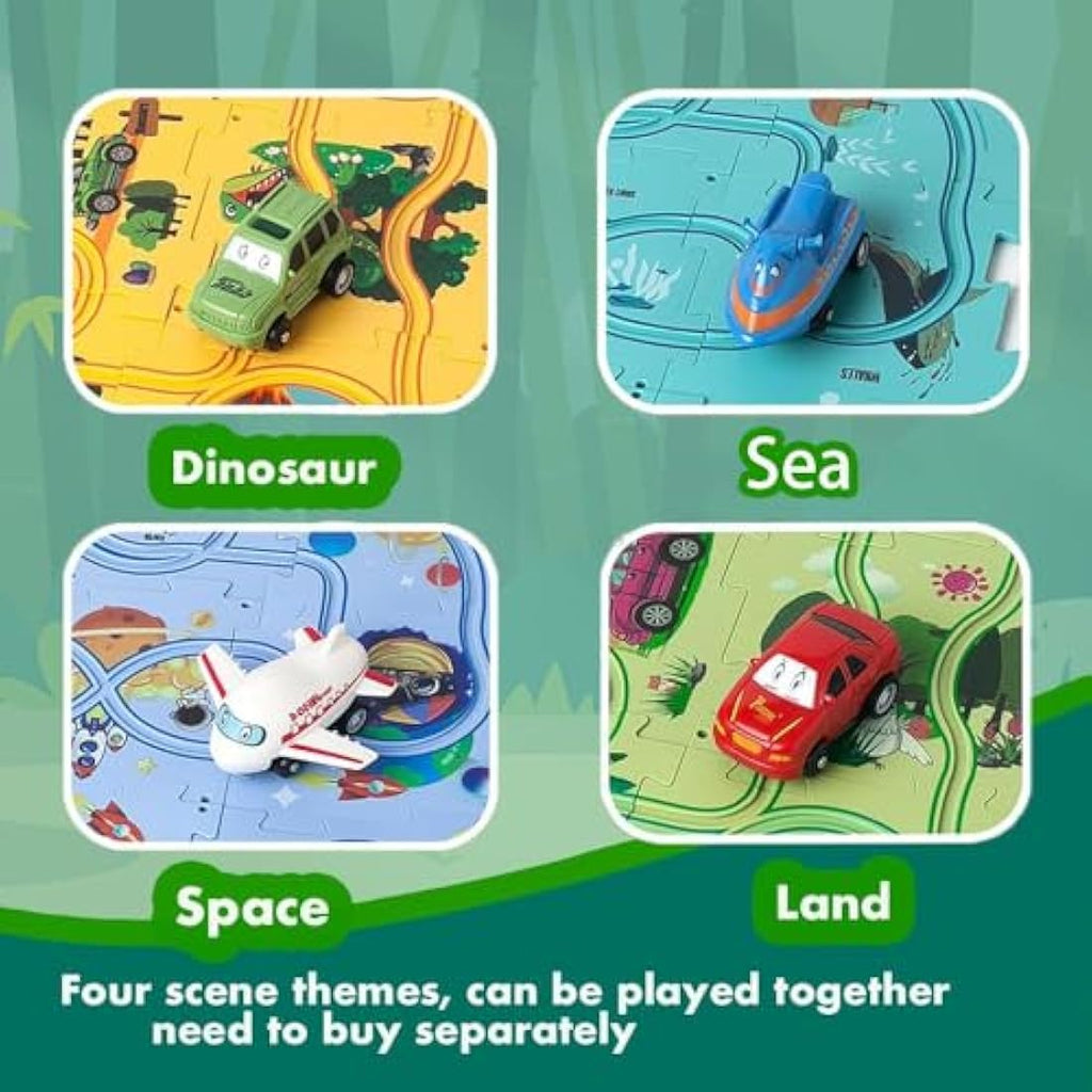 Jolof Store DIY Puzzle Racer Car Track Set | 8-Piece Educational Toy