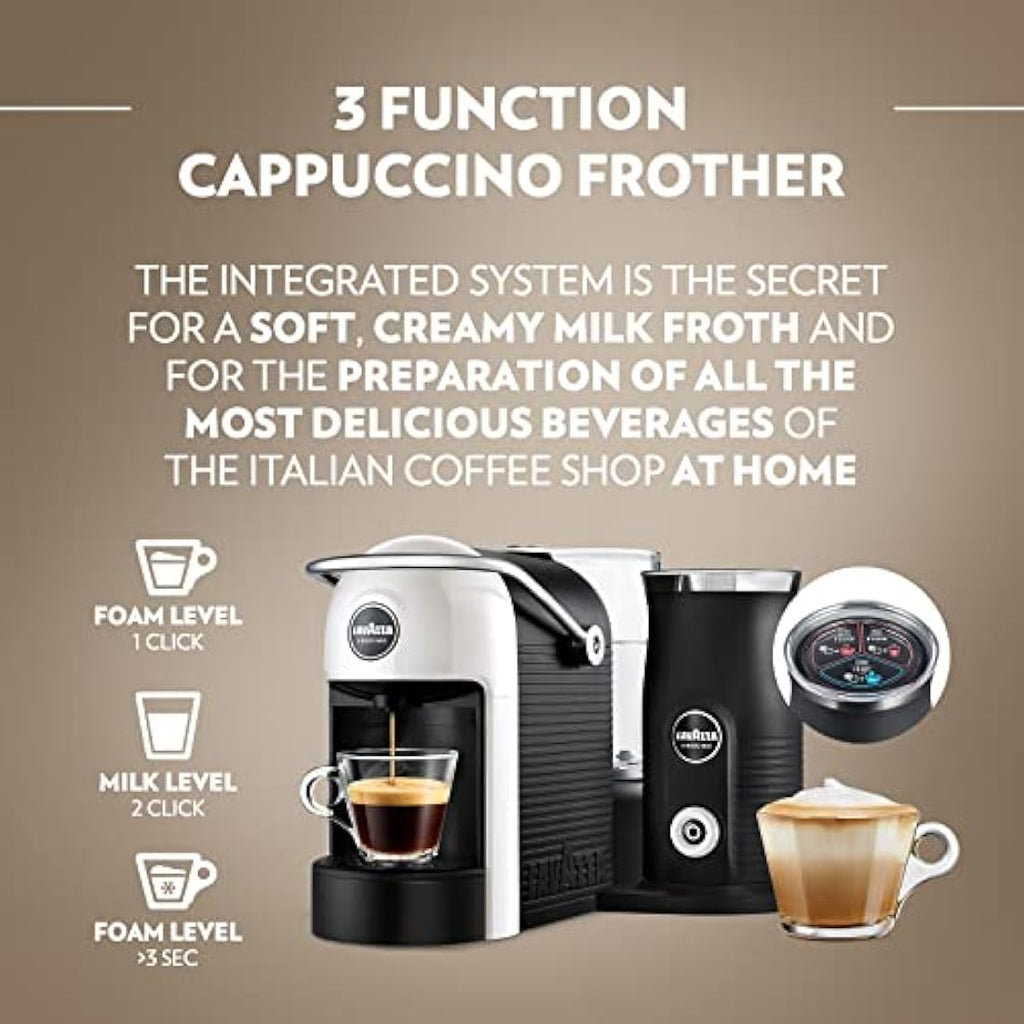 Lavazza A Modo Mio Jolie & Milk EVO Coffee Machine with Frother - White