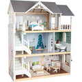 Small Foot Wooden Doll's House – 3-Story Open Front Toy with Furniture