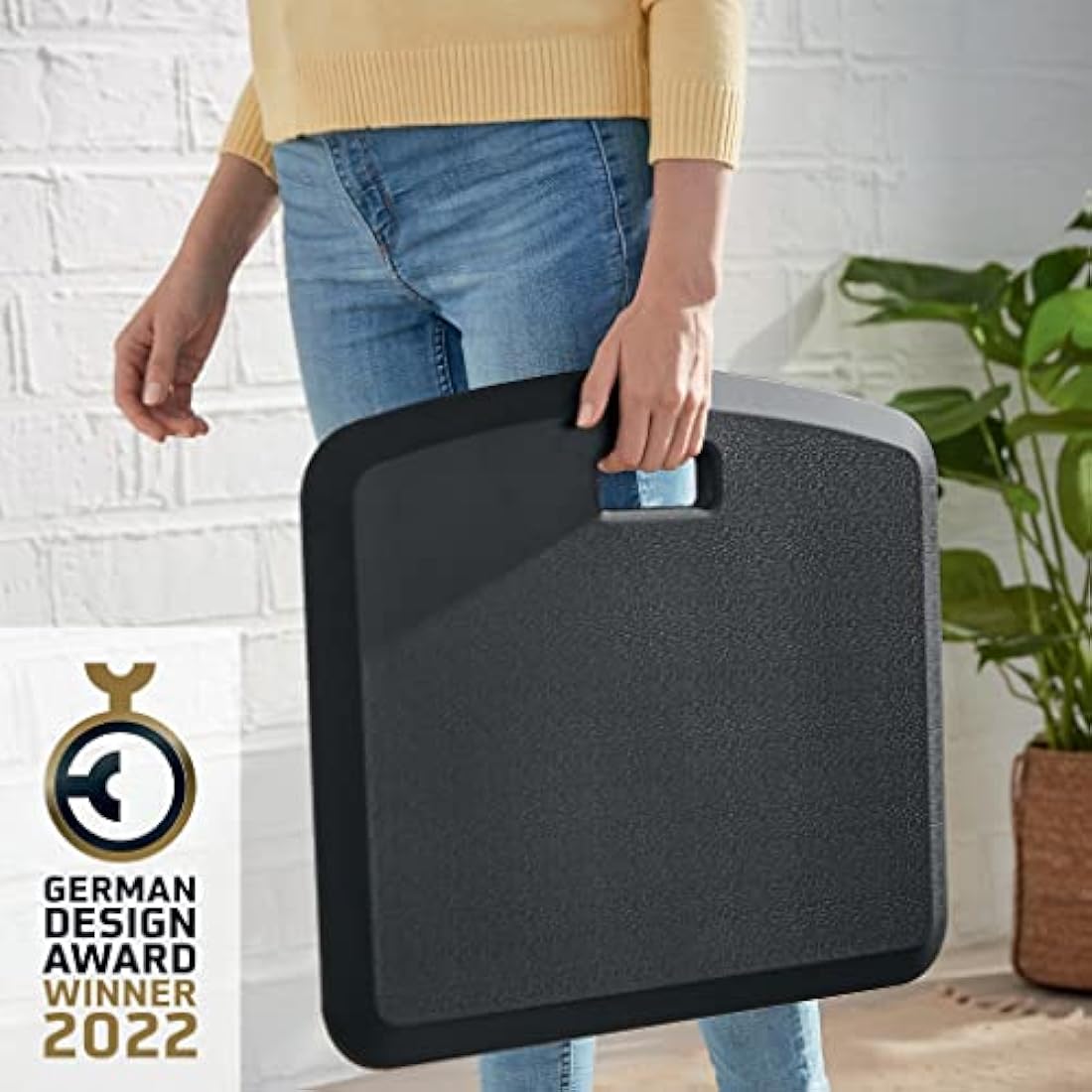 Leitz Ergo Cosy Anti Fatigue Mat – Cushioned Foam Floor Mat, Velvet Grey