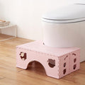 BRAVECOW Foldable Toilet Stool - 7 Inch Ergonomic Squatting Step - Pink