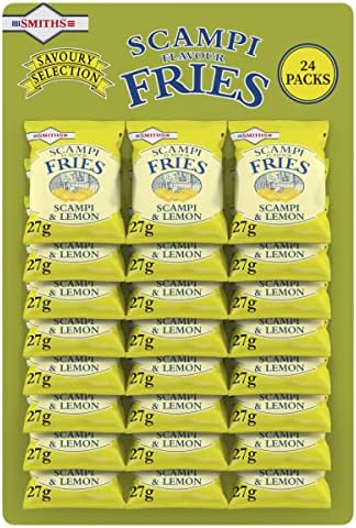 Smith's Scampi & Lemon Fries - Savoury Cereal Snacks (24 x 27g Pack)
