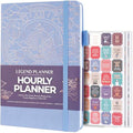 Legend Hourly Schedule Planner – Undated A5 Daily Organizer, Periwinkle