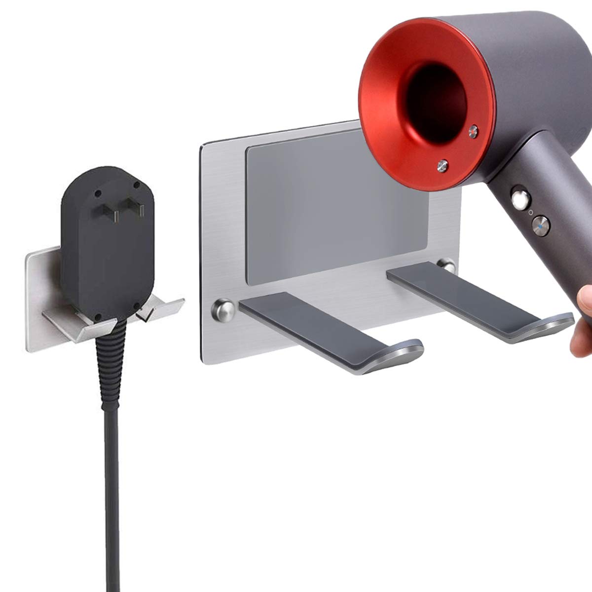 XIGOO Hair Dryer Holder – Wall Mounted SUS 304 Stainless Steel Stand