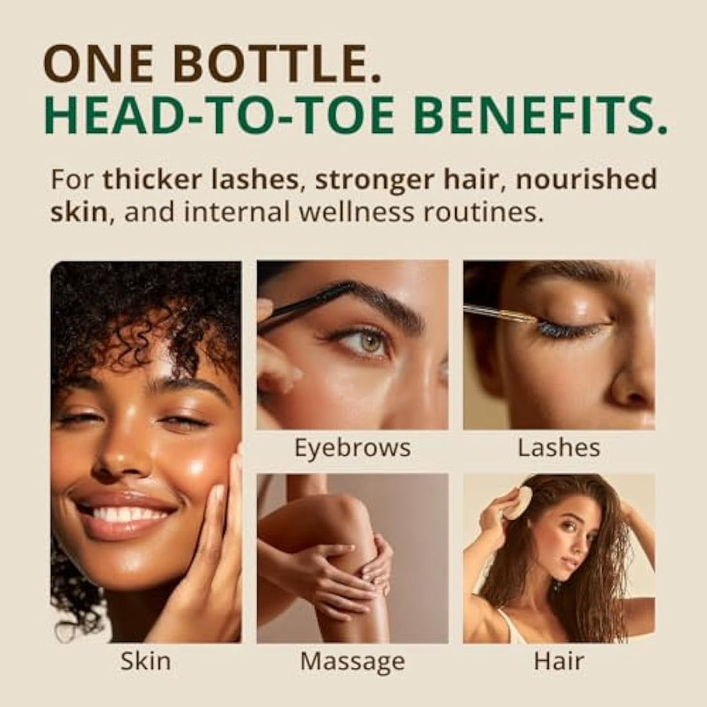 RejuveNaturals Organic Castor Oil – 16oz Glass Bottle Cold Pressed Hexane Free