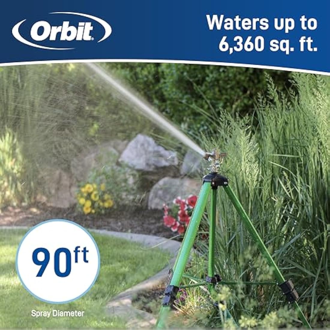 Jolof Store Brass Impact Tripod Sprinkler – Adjustable 360 Degree