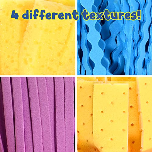 READY 2 LEARN Jumbo Textured Paint Brushes for Kids Art - Set of 4