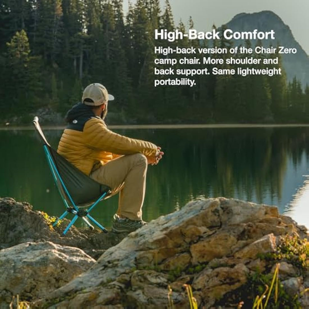 Helinox Chair Zero Highback Ultralight Backpacking Chair | Black
