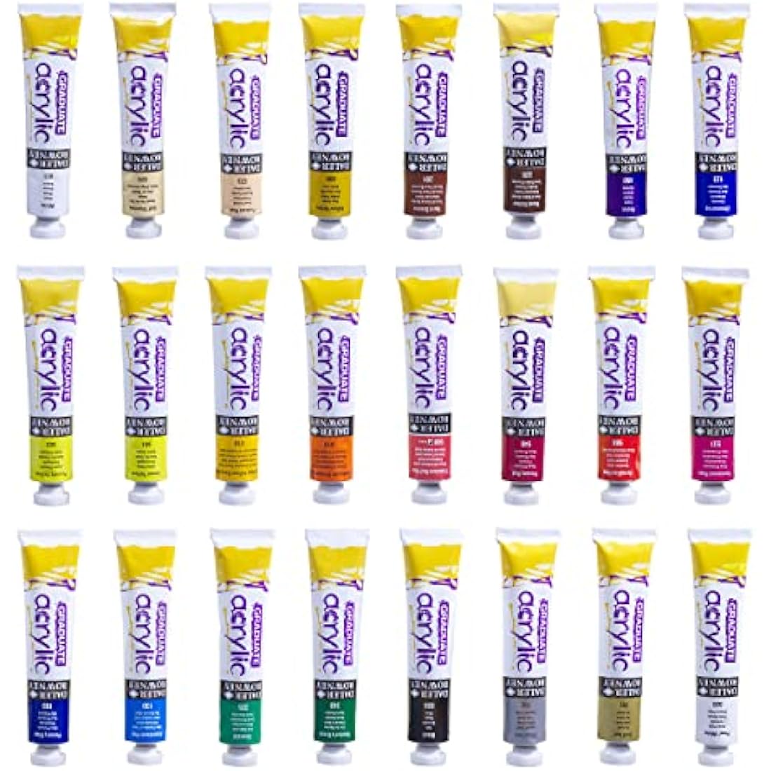 Daler-Rowney Graduate Acrylic Paint Set - 24 Assorted Colors (22ml)