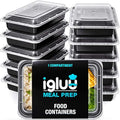 Igluu Meal Prep Containers - 30 Pack 28oz BPA-Free Reusable Bento Boxes