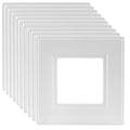 rhinocables Single Light Switch Finger Plate Surround - White Plastic (10)