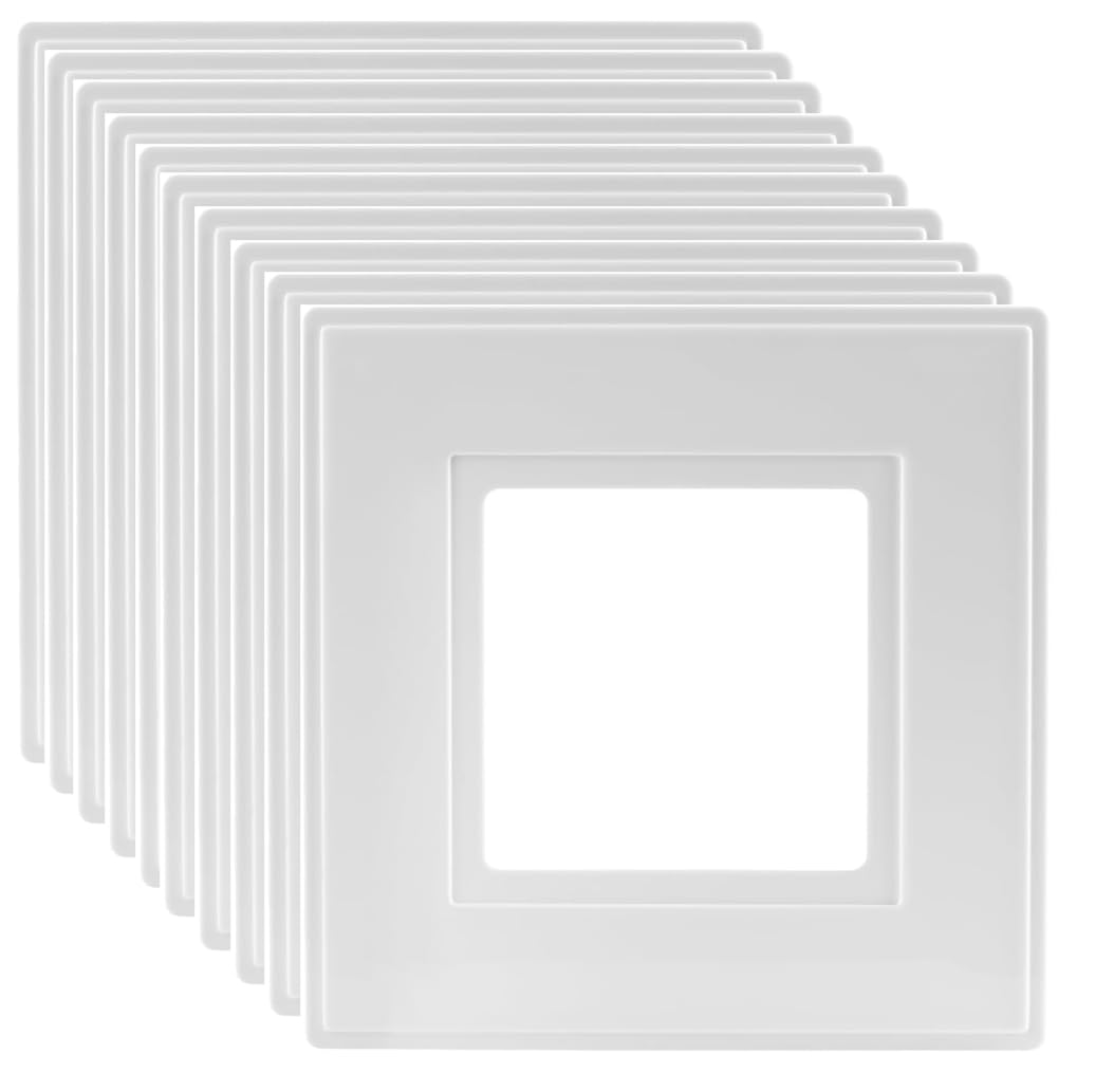 rhinocables Single Light Switch Finger Plate Surround - White Plastic (10)