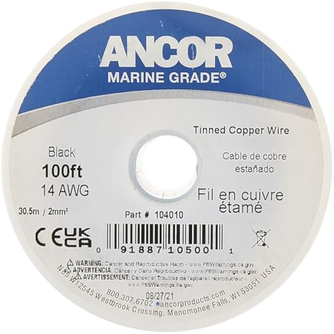 Ancor Marine Grade Primary Wire – Tinned Copper Battery Cable 600V