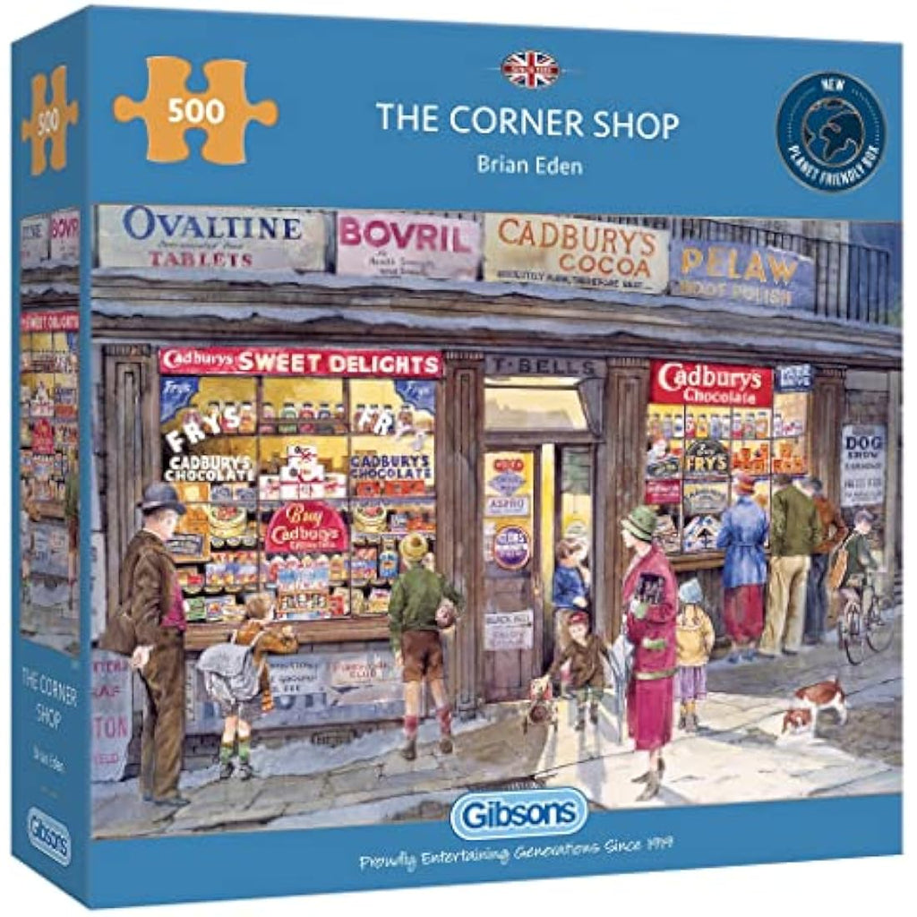 Gibsons Corner Shop 500 Piece Jigsaw Puzzle – Nostalgic British Scene