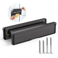 Bwintech Black Aluminium Door Letterbox - Adjustable for 40-80mm Doors