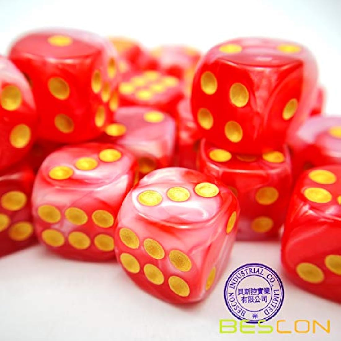 Bescon 12mm 6 Sided Dice Set - 36 Count Gemini Flower Colors D6