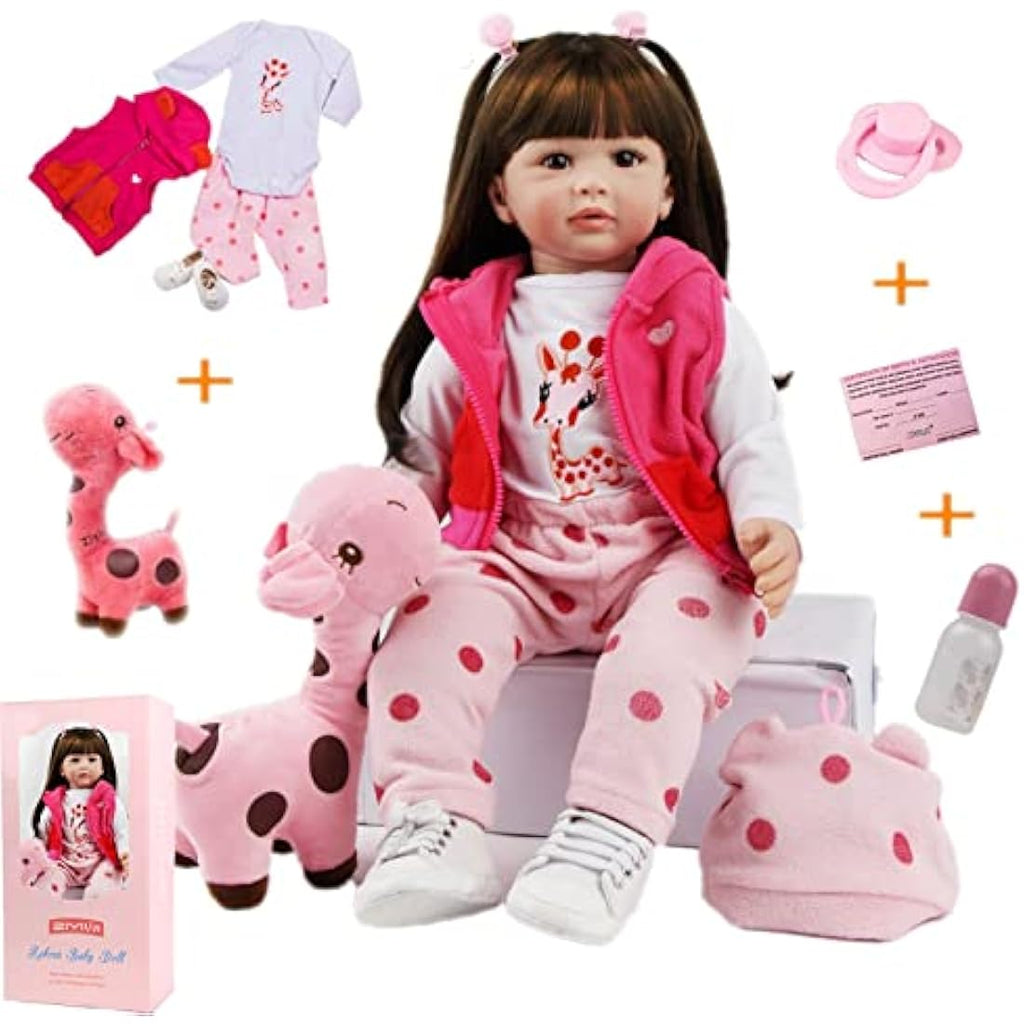 ZIYIUI 24 Inch Reborn Baby Doll | Realistic Soft Silicone Vinyl Girl