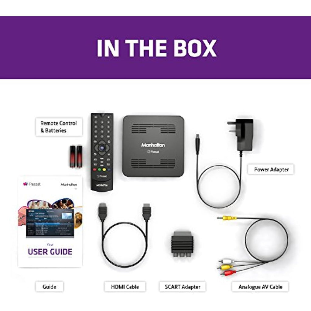 Manhattan SX Freesat HD Box – Satellite TV Receiver with 170+ Channels