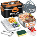 SOOOEC 100W Electric Heated Lunch Box - 1.8L Fast Food Warmer for Car & Office