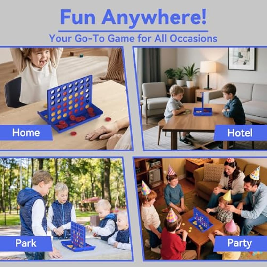 Pup Go 4 in a Row Board Game – Foldable Strategy Toy for Kids & Family