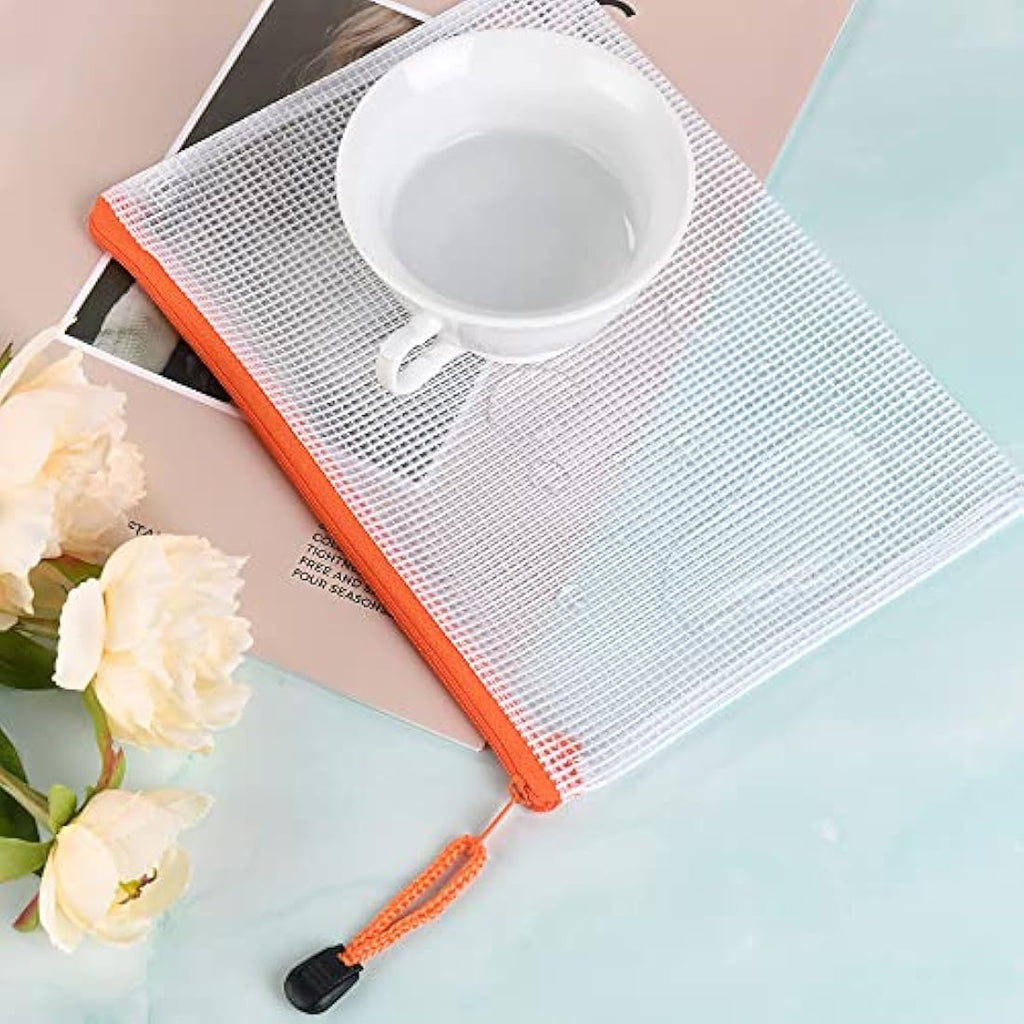 Vicloon A5 Mesh Document Wallets | 10Pcs Waterproof Zipper File Bags