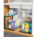 UMDONX 2-Pack Under Sink Organiser | 2-Tier Adjustable Sliding Drawers