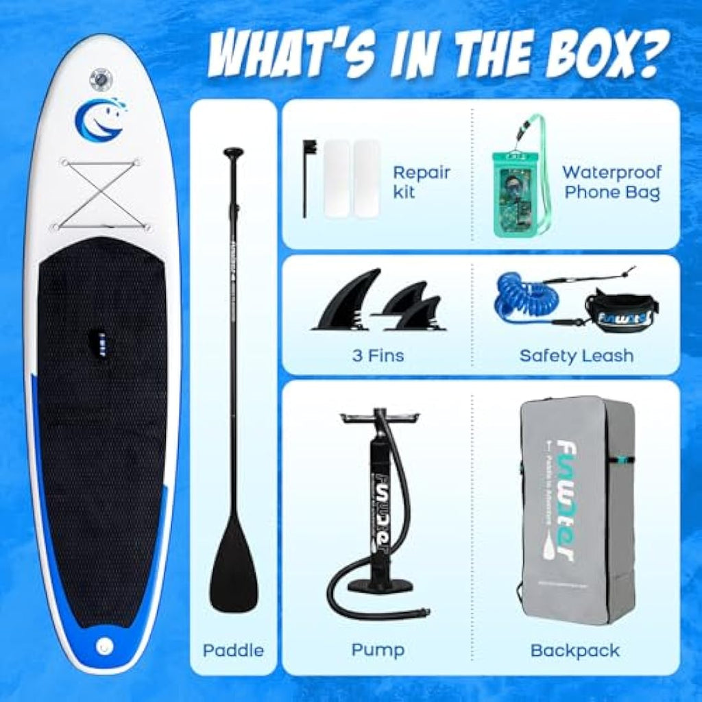 FunWater Inflatable Stand Up Paddle Board – Ultra-Light 11' ISUP Kit
