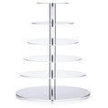 Ulifeme 6 Tier Acrylic Cupcake Stand – Clear Round Dessert Display Tower