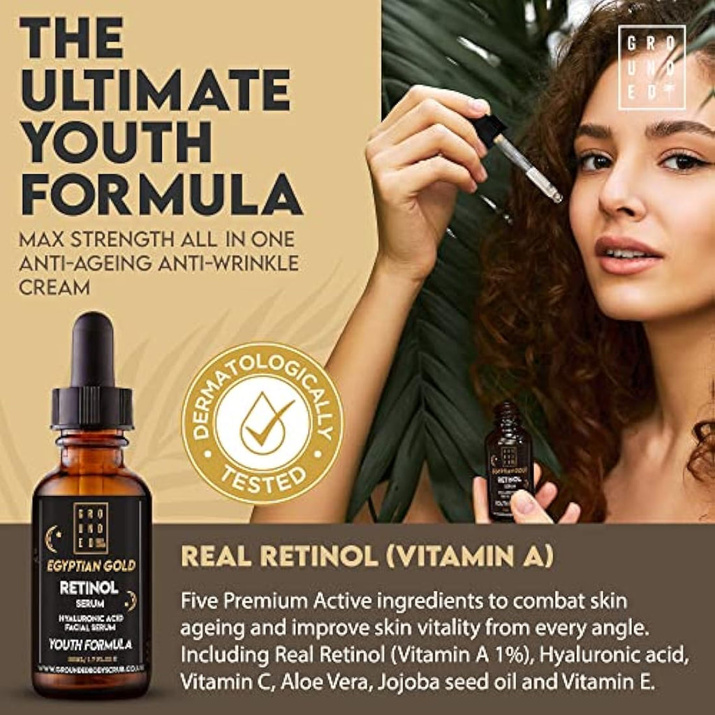 Retinol Face Serum with Hyaluronic Acid & Vitamin C - 50ml