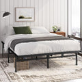 Zinus Justin King Metal Bed Frame – 36cm High Steel Slat Base, Black