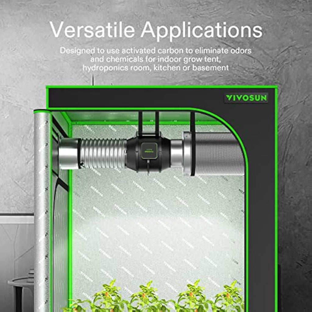 VIVOSUN 8" Air Carbon Filter - Australian Charcoal for Grow Tents