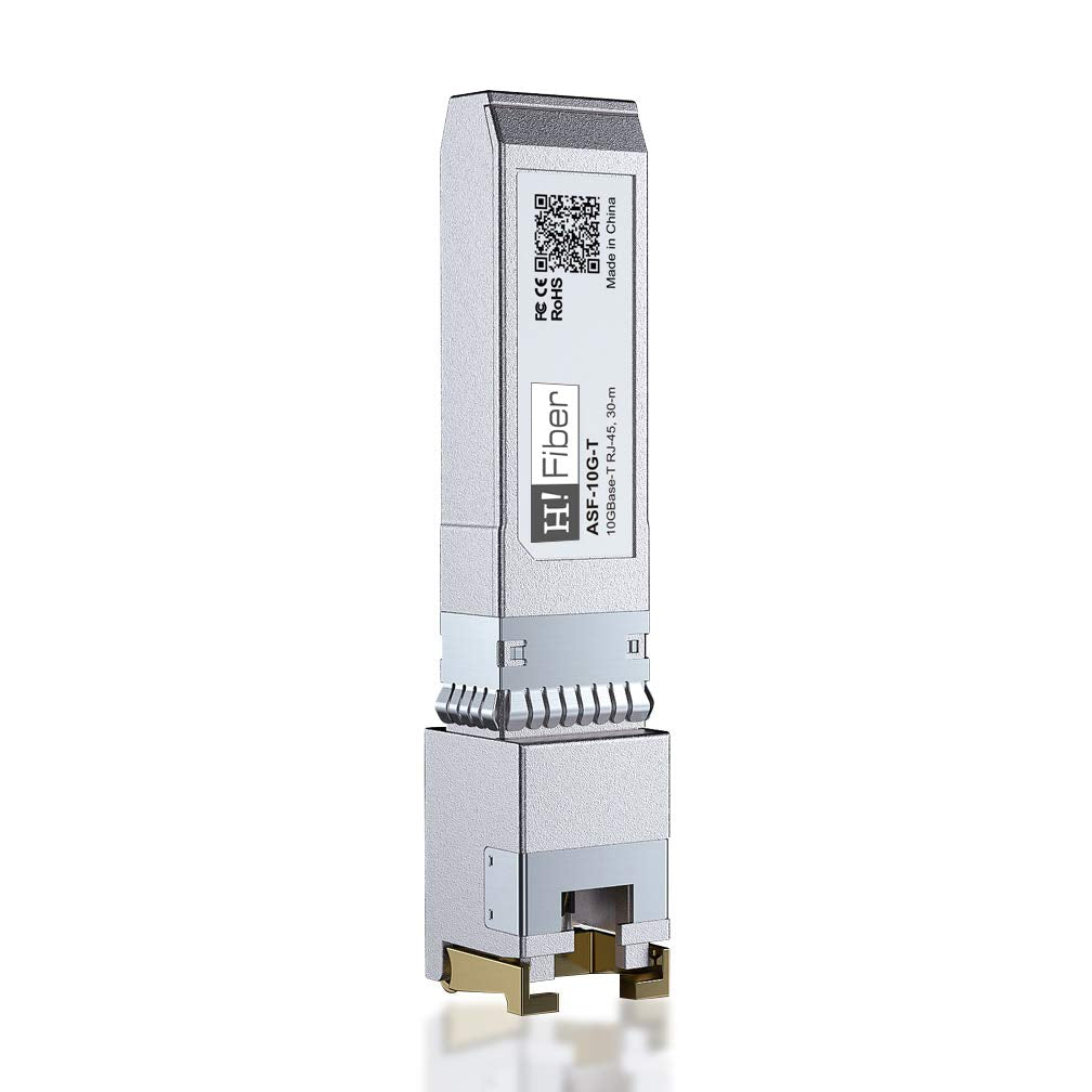 H!Fiber 10G SFP+ to RJ45 Transceiver | 10GBASE-T Copper Module (30m)