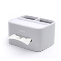 MHTECH Desktop Organizer – Multifunction Tissue Box & Remote Holder, Gray