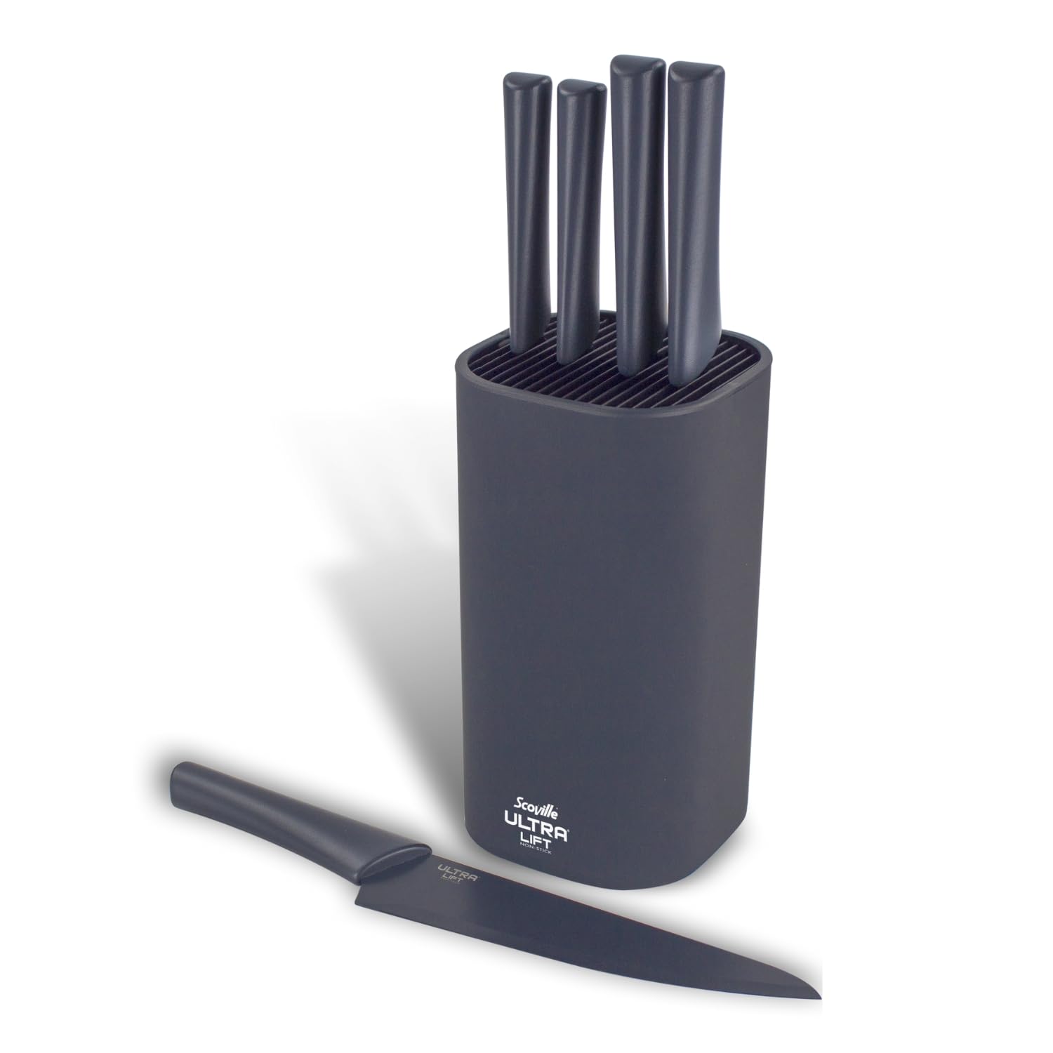 Scoville Ultra Lift 5 Piece Knife Block Set | Non-Stick Stainless Steel