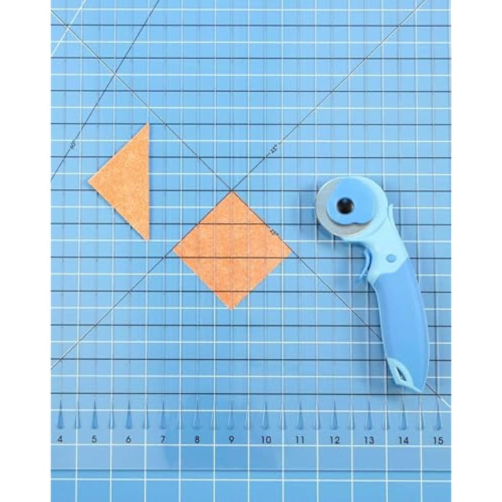 June Tailor Shape Plus Slotted Rotary Cutting Ruler for Quilting