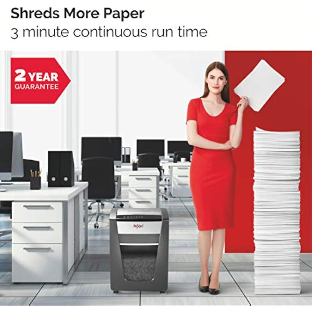 Rexel Momentum X308 Cross Cut Paper Shredder | 8 Sheet Capacity, 15L Bin