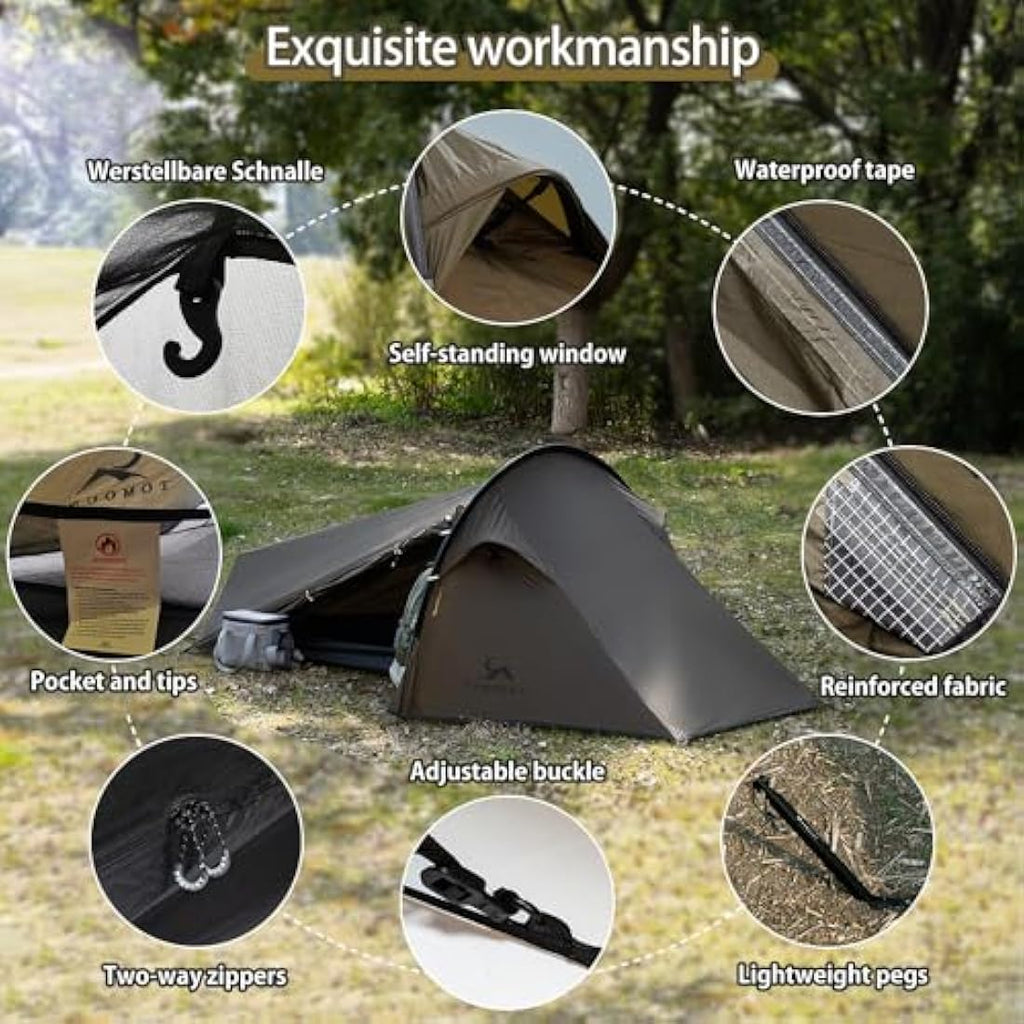 TOMOUNT Ultralight Bivy Tent | Waterproof Nylon Backpacking Tent