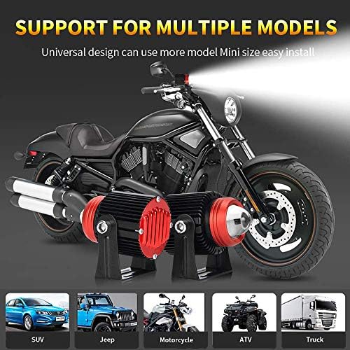 OPP ULITE Motorcycle LED Fog Lights - White Amber 30W Waterproof Spotlight