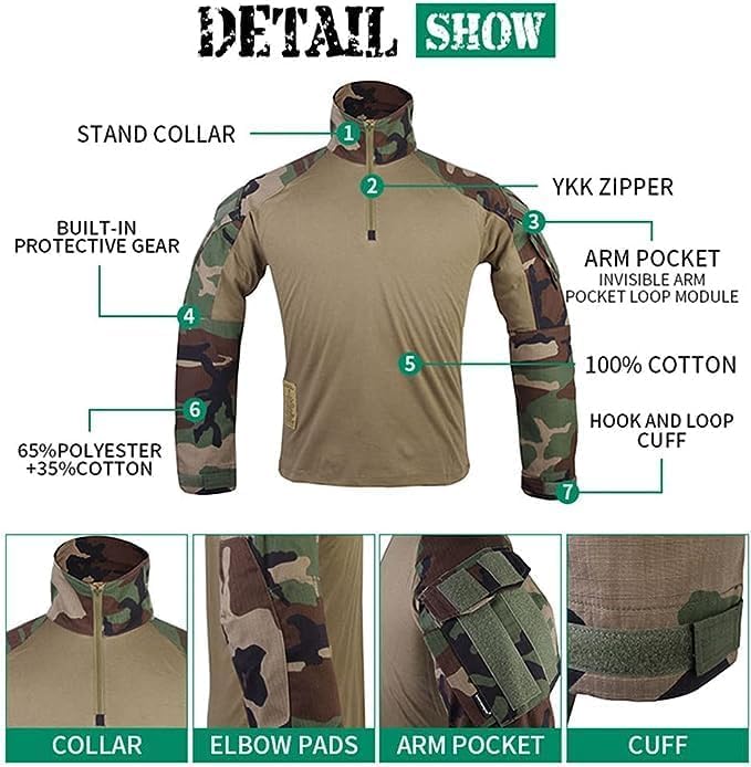Emersongear Men's Gen3 Tactical Shirt – Quick Dry Airsoft Combat Top