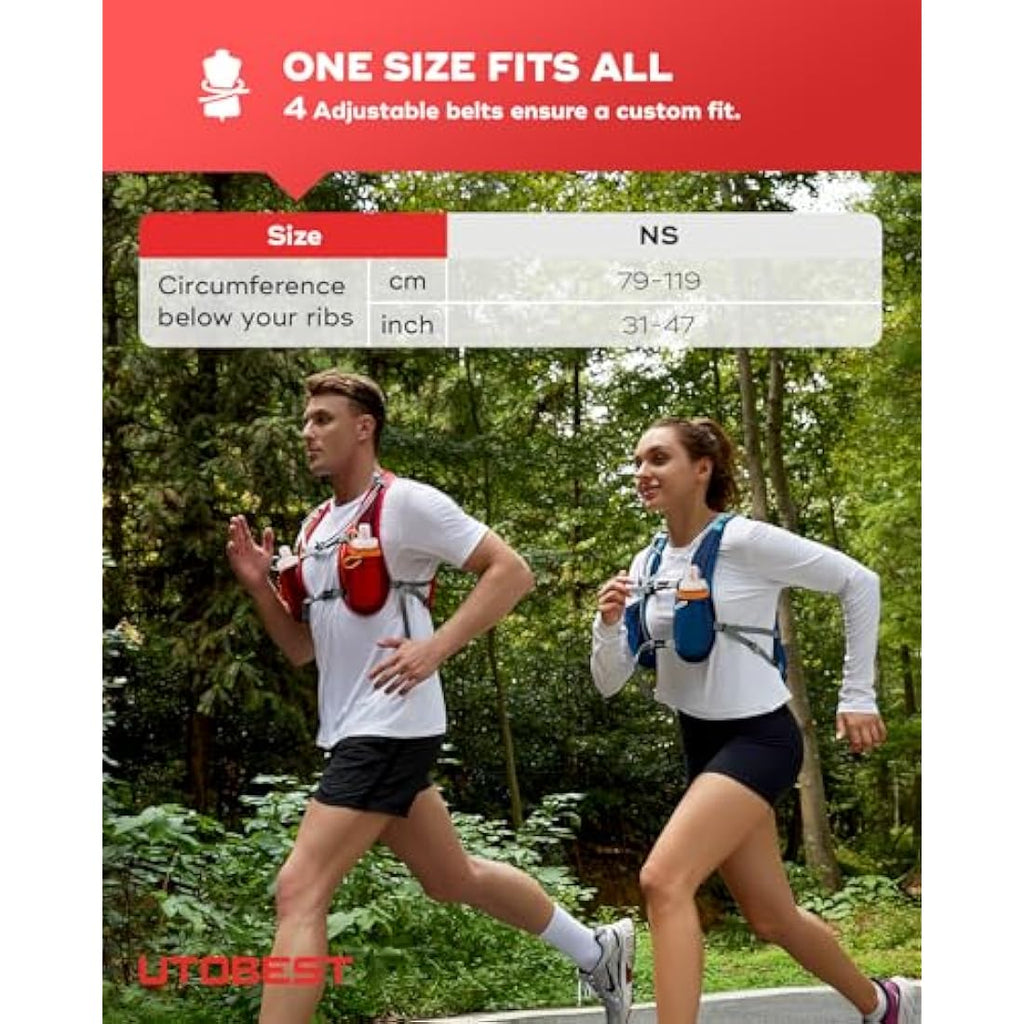 UTOBEST 5L Running Vest | Lightweight Hydration Pack with 1.5L Bladder