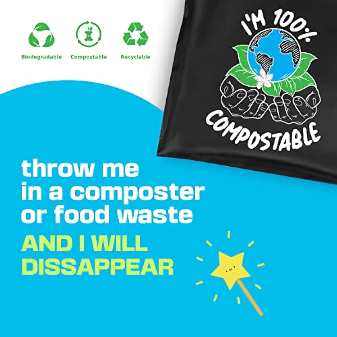 Compostable Mailing Bags | 12x16" Eco-Friendly Mailers | 25PK