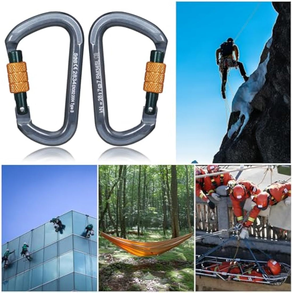 Jolof Store Auto Locking Climbing Carabiner | 22KN Aircraft Aluminum