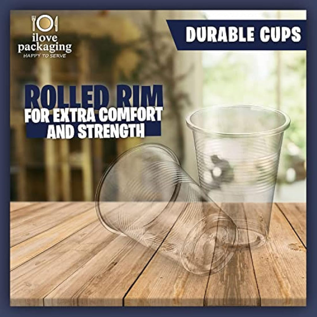 ilovepackaging Disposable Plastic Drink Cups for Water Coolers - 500 Pack
