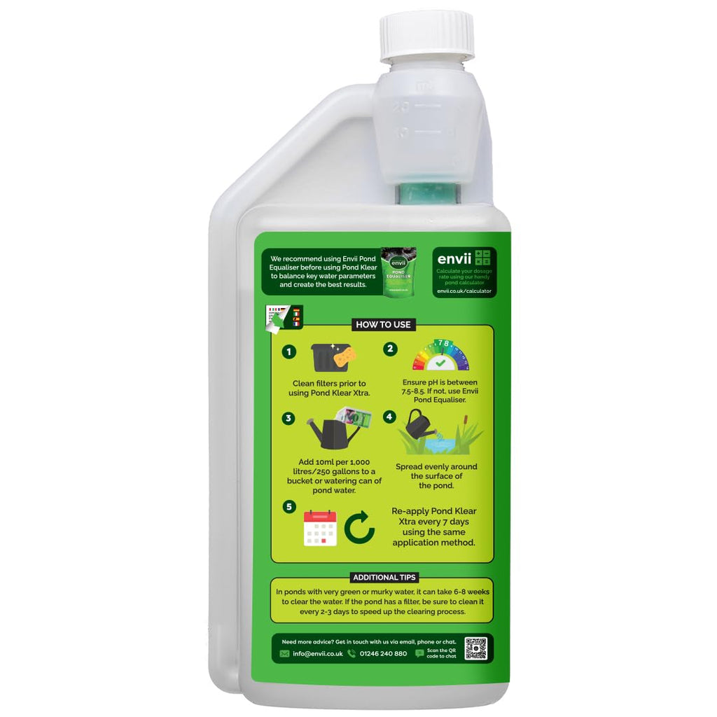 Envii Pond Klear Xtra – Natural Green Water Treatment for 100,000L