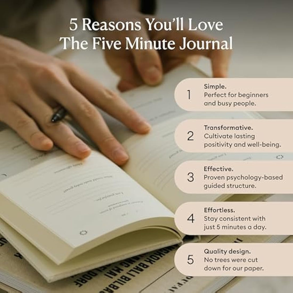 Intelligent Change Five Minute Journal | Undated Daily Gratitude Planner